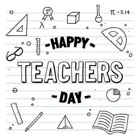 Happy Teachers Day Notebook Vector