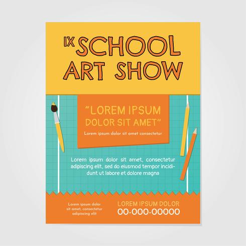 invitación de espectáculo de arte de la escuela vector