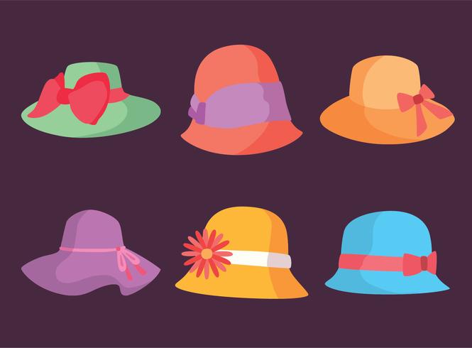 Colorido Kentucky Derby Hats Vector