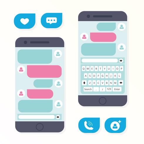 Smartphone Texting App vector