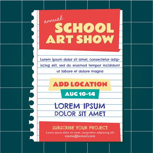 School Art Show Invitation vector