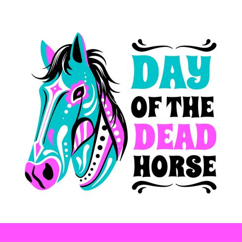 Day Of The Dead Horse Vector