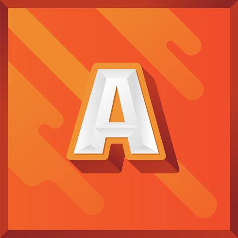 Letter A 3D vector