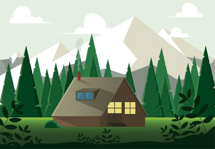 Ilustración de paisaje de naturaleza vectorial vector