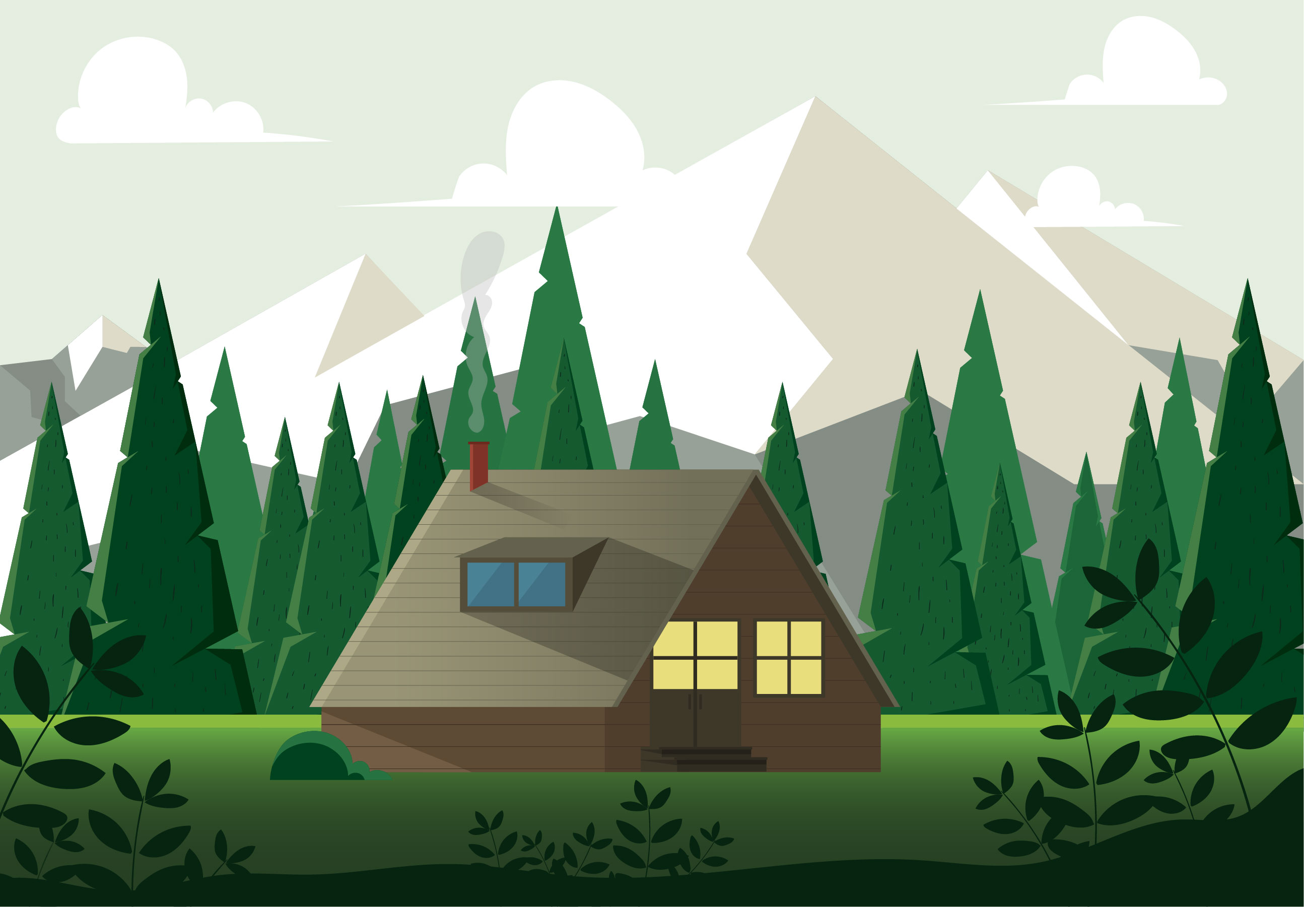 Download Vector Nature Landscape Illustration - Download Free ...