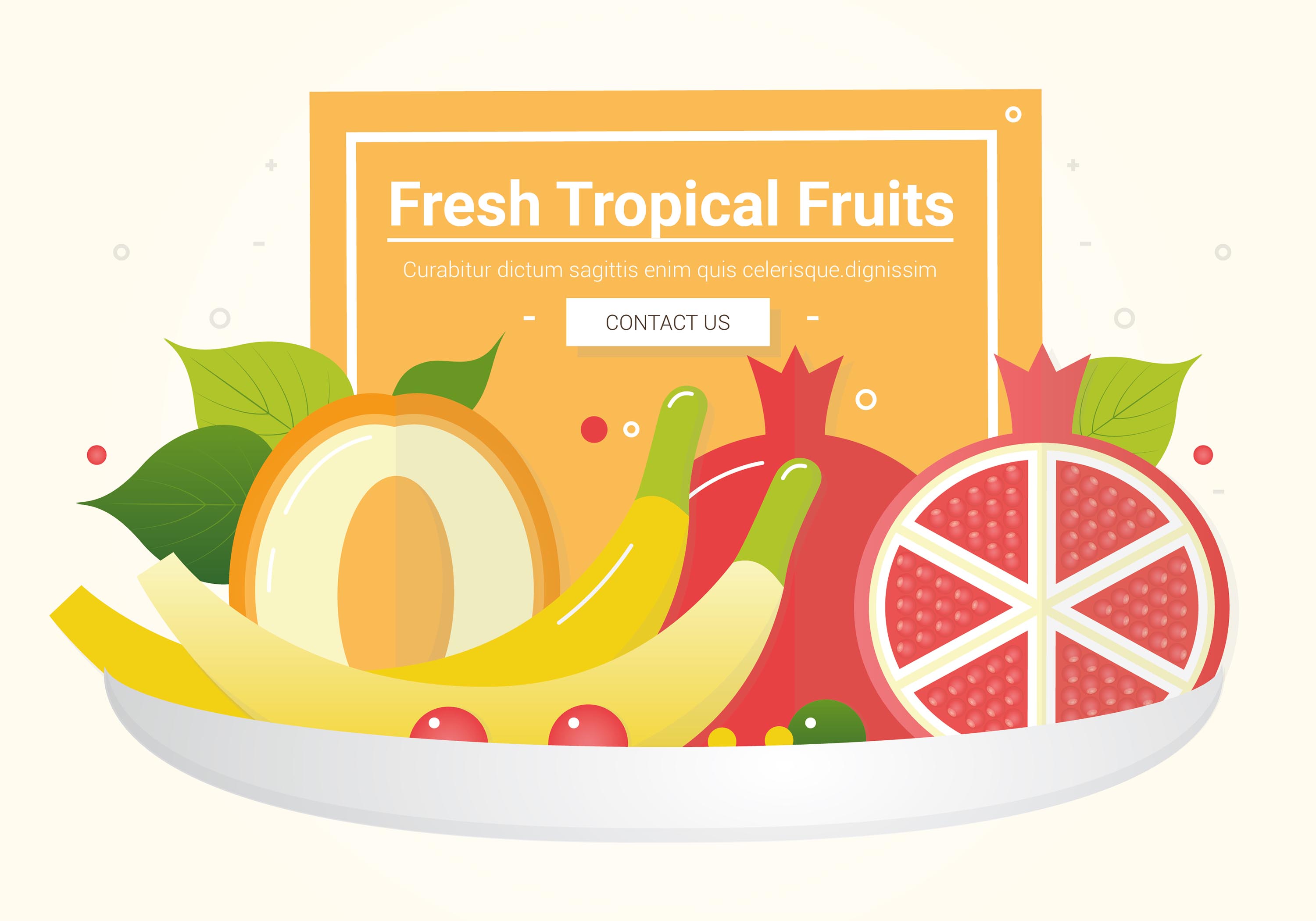 Vector Fruit Bowl Illustration 201498 Vector Art at Vecteezy