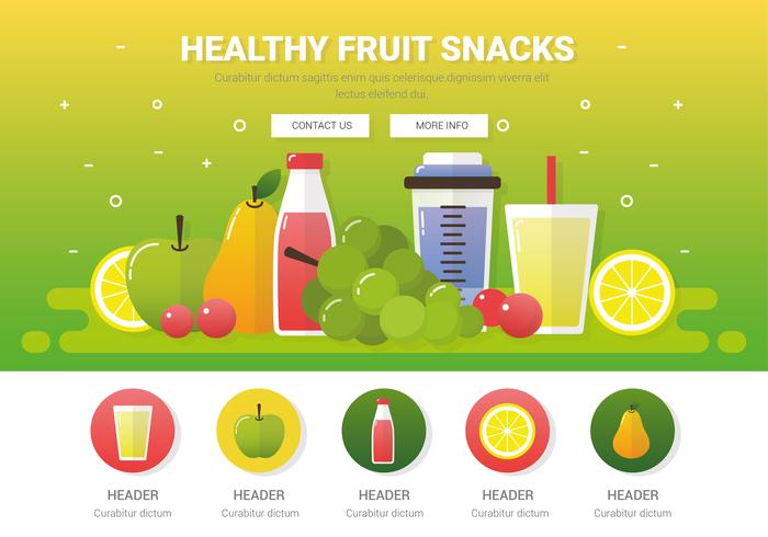 Vector Fresh Healthy Fruits