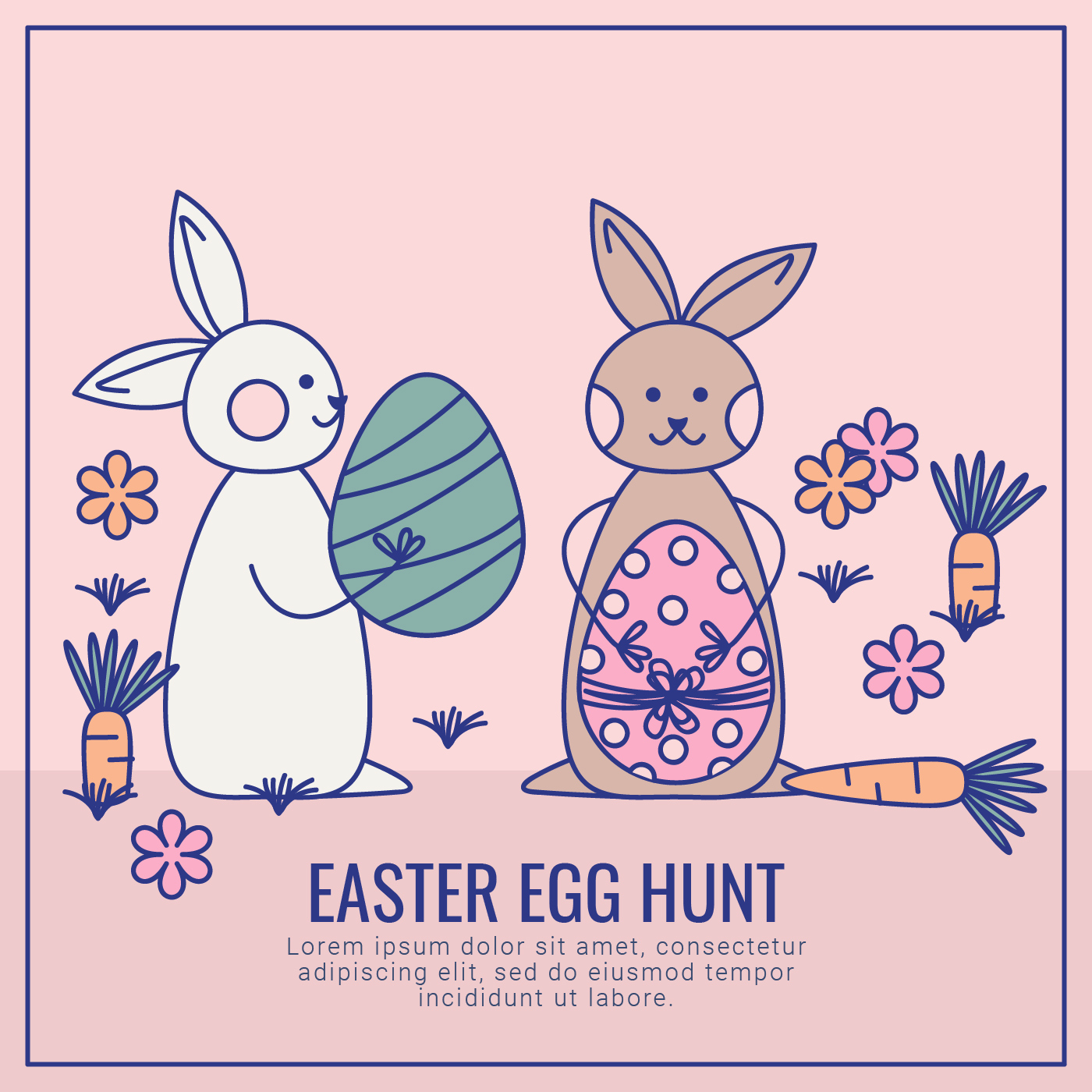Download Vector Easter Egg Hunt Card 201531 - Download Free Vectors ...
