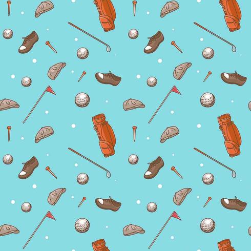 Vintage Golf Stuff Pattern vector