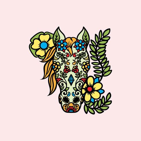 Day of The Dead Horse vector