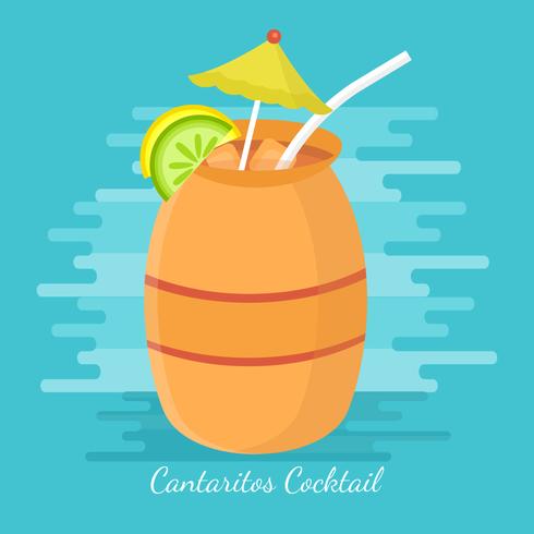 Cantaritos Cocktail Vector Illustration