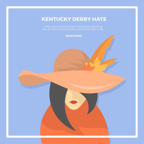 Plano Kentucky Derby Hat Vector Illustration