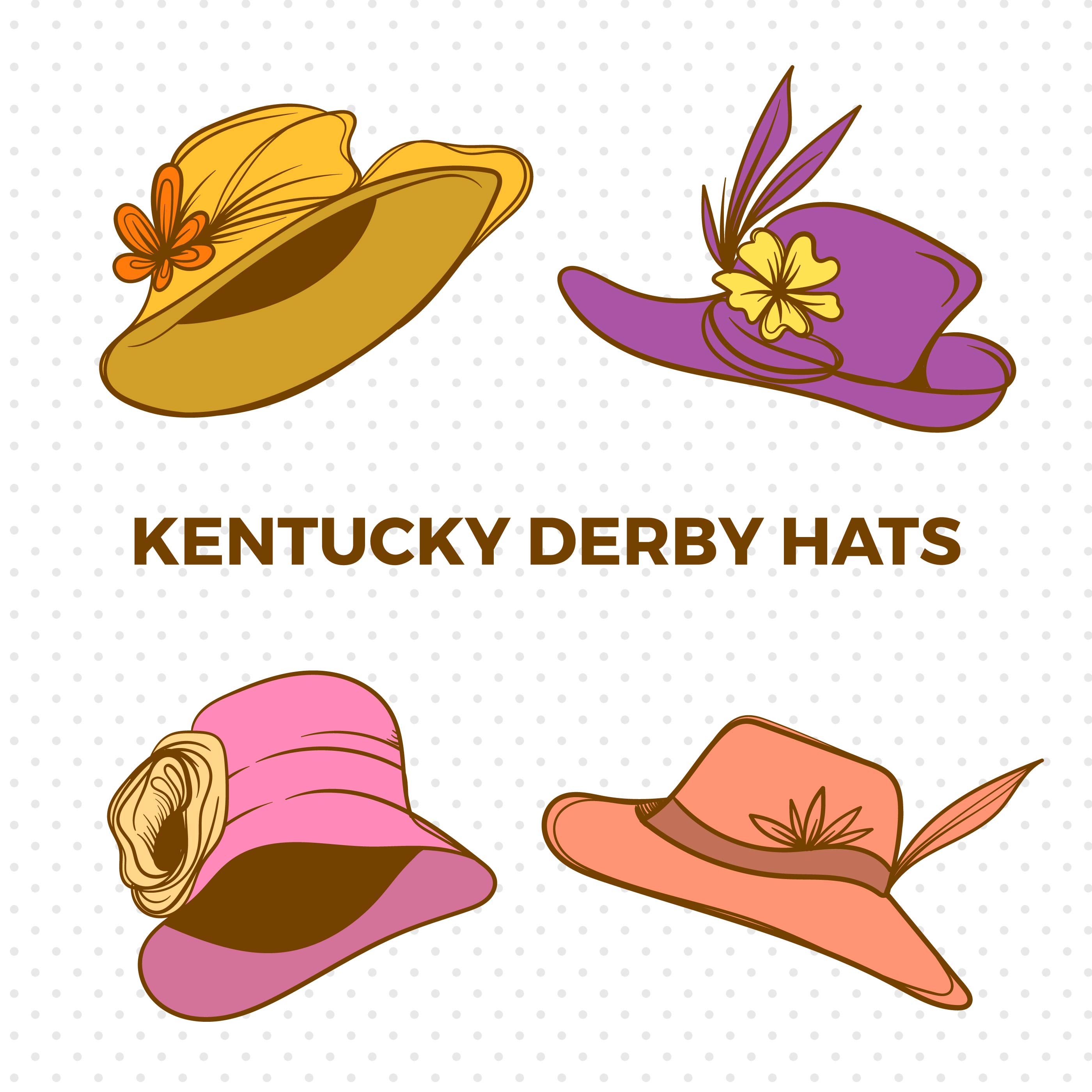 Kentucky Derby Top Hat Clip Art