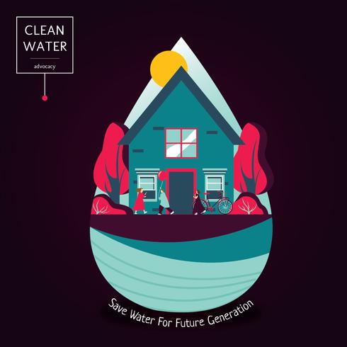 Clean Water Advocacy Vector Design