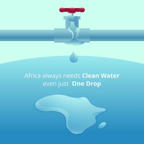 Vector de agua limpia de África