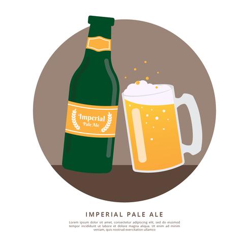 Ilustración de Vector de cerveza imperial Pale Ale