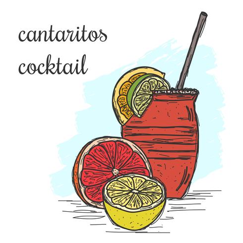 Cantaritos Cocktail Vector