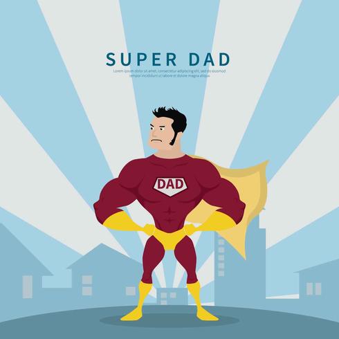 Superhéroe Dad Illustration vector