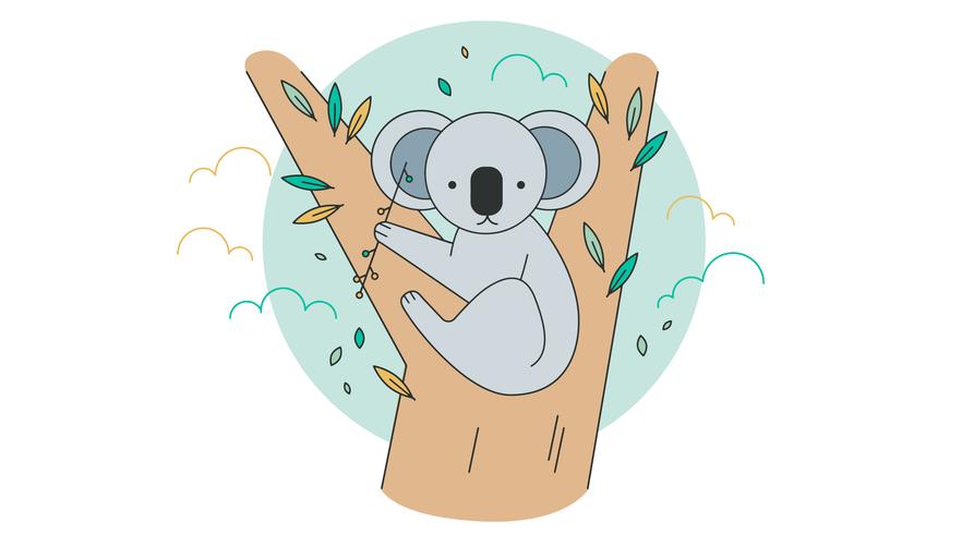 vector de koala