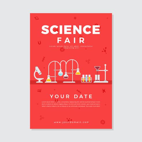cartel de ciencia justa vector