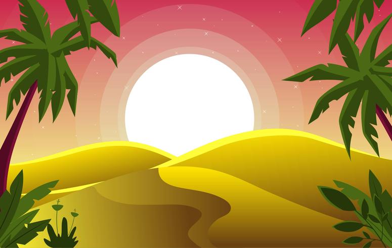 Vector Desert Landscape Illustration