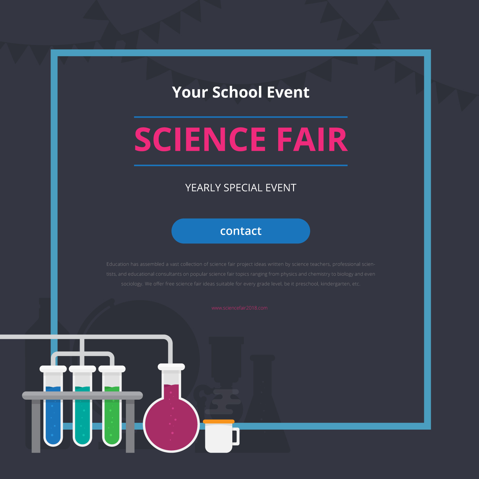 Science Fair and Innovation Expo Template 21 Vector Art at Regarding Science Fair Banner Template