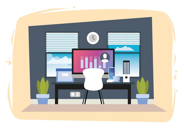 Vector Designers Room Illustration