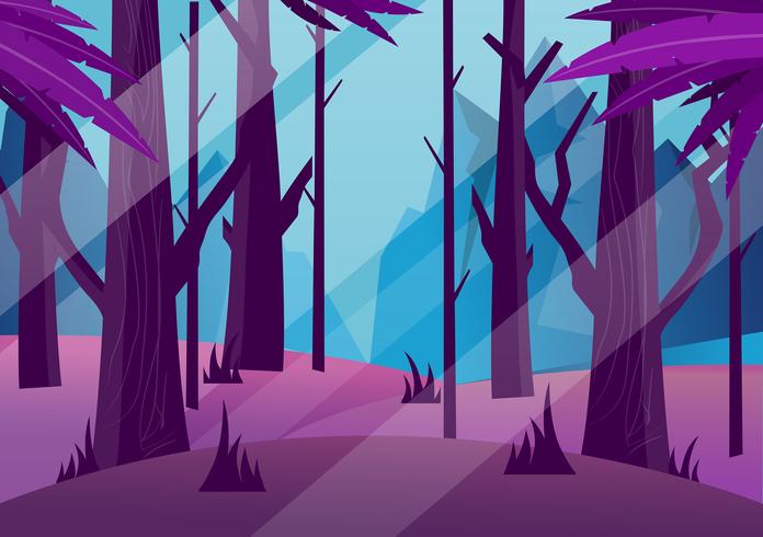 Vector formidable bosque ilustración