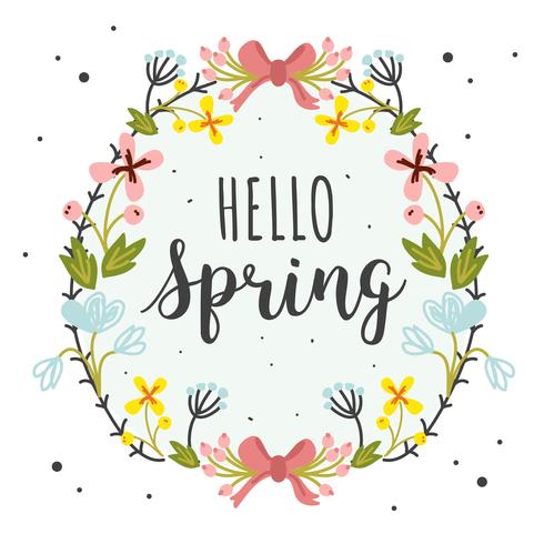 Hello Spring Vector