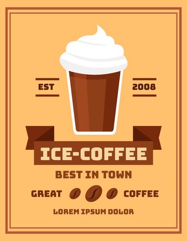 Iced Coffee Poster vector