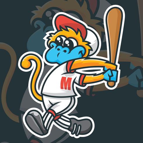 Ilustración de Vector de mascota de béisbol