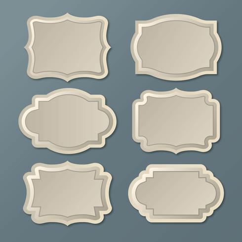 Vintage Labels Frames vector