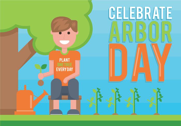 Arbor Day vector illustration