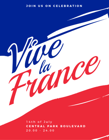 Vive La France Poster vector