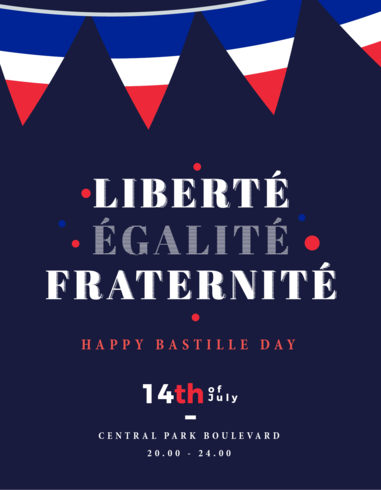 Cartel Fraternite de Liberte Egalite vector