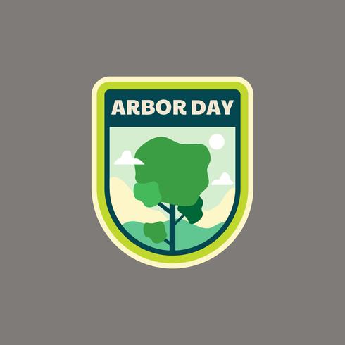 Insignia del Día del Árbol vector