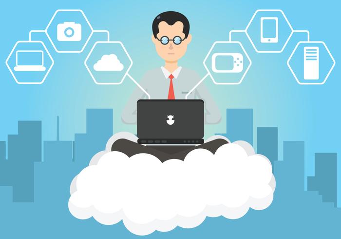 Cloud Engineers vector illustration