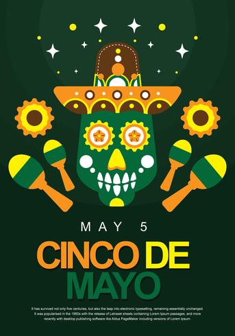 Exhibición de carteles del Cinco De Mayo vector