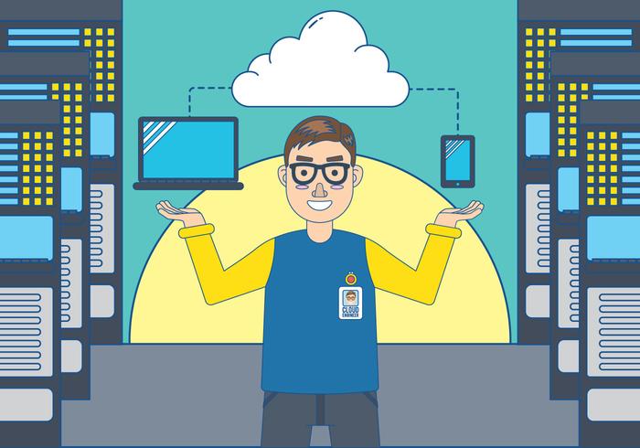 Cloud Engineers vector illustration