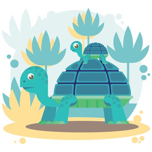 Ilustración de vector de tortugas