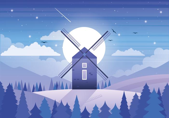 Vector Windmill Illustration