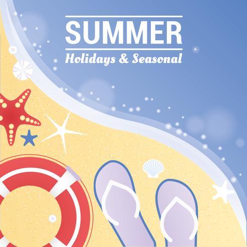 Vector Summer Holiday Greeting Card