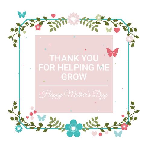 Vector Mother's Day Greeting Card