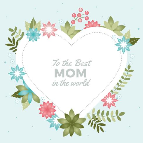 Vector Mother's Day Greeting Card