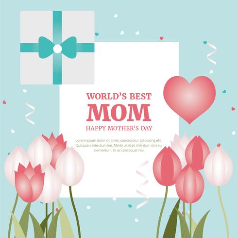 Vector Mother's Day Greeting Card Design