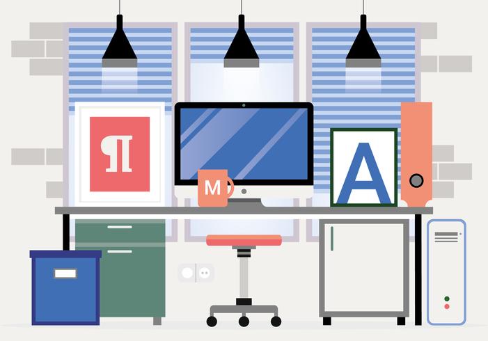 Vector Designers Room Illustration