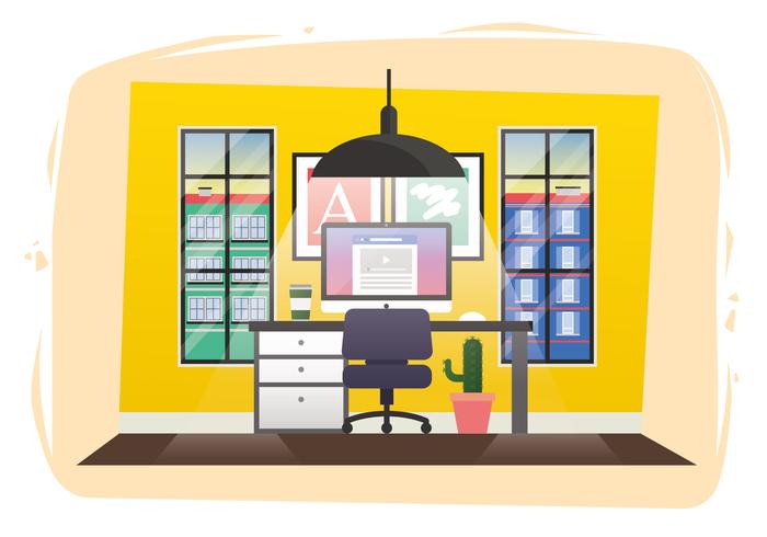 Vector Designers Room Illustration