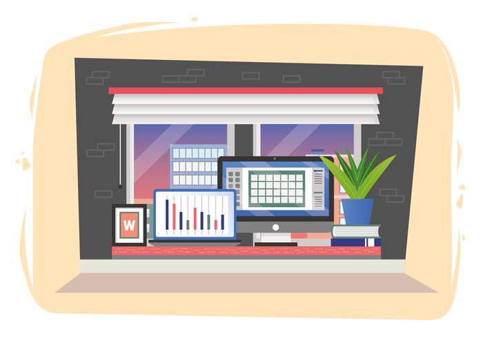 Vector Designers Room Illustration