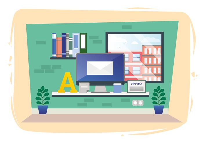 Vector Designers Room Illustration