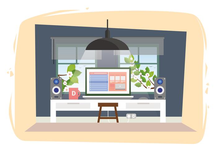 Vector Designers Room Illustration